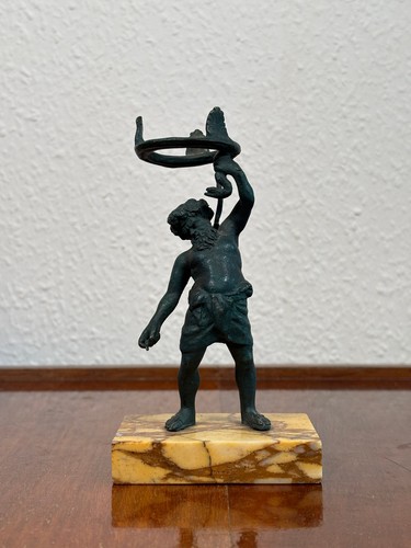Antike bronze figur satyr - antike, /