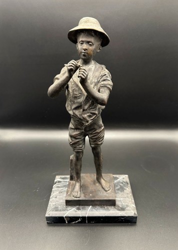 Bronze figur junge - figur, mit