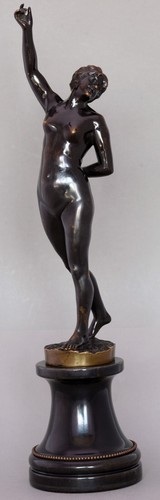 Bronze stehender frauenakt - bronze-,  frauenakt