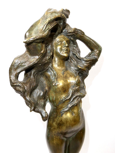 Große bronzefigur sign hans - bronzefigur, sign.