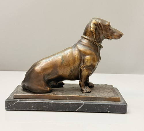 Bronze hund figur dackel - hund,