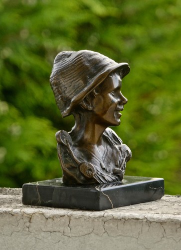 Antike bronze büste - antike, bronze-büste