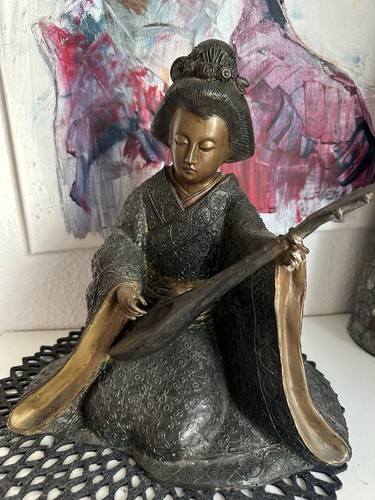 Bronze figur musikern asien - bronze,