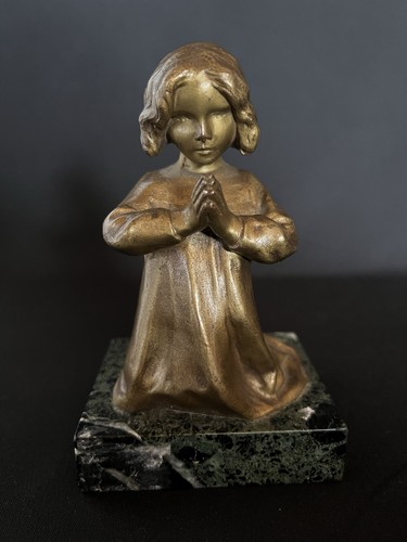 Antik bronze figur betender - bronze,