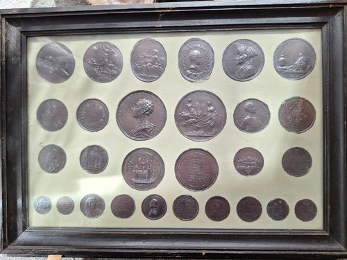 Bronzegalvano medaillen papst - medaillen,