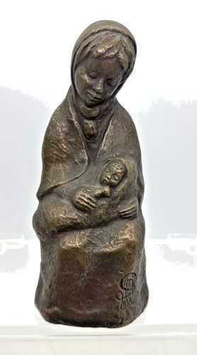 26909 bronzefigur maria mit - bronzefigur,