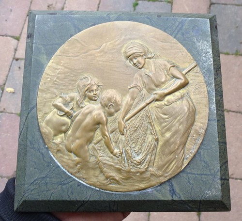 Bronze plakette auf - plakette,