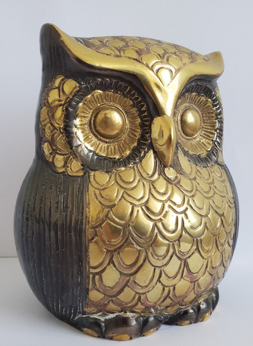 Vintage messing eulen statue - vintage,