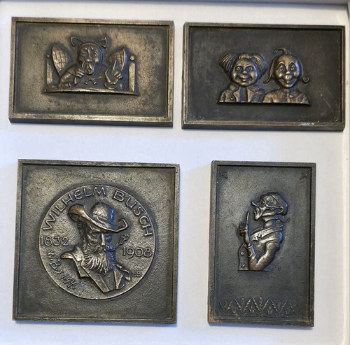 Jugendstil bronze plaketten - plaketten, l