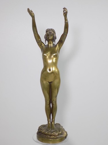 Jugendstil bronze skulptur - bronze,