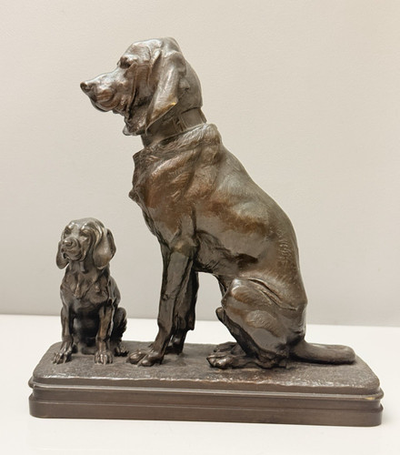 Bronzefigur jagdhund mit - bronzefigur,