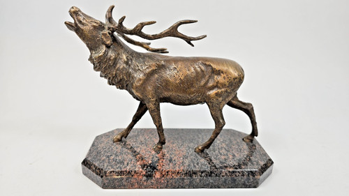 Bronze hirsch skulptur - hirsch,
