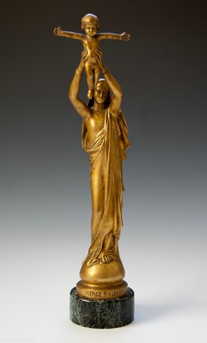 Bronzefigur maria mit kind - mit,