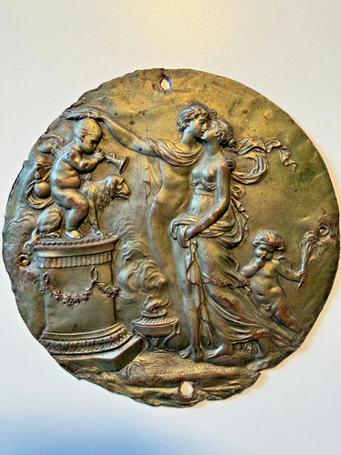 Antikes bronze relief - bronze,