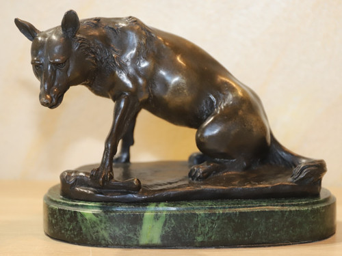 Schwere tierbronze wolf mit - schwere,