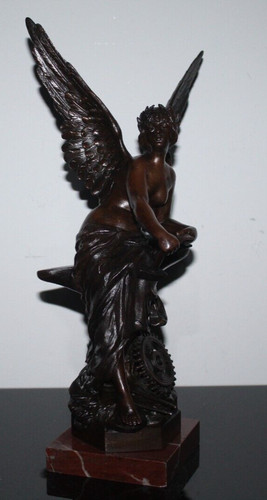 Figur metall patina engel - figur,,