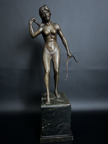 Jugendstil bronze akt auf - jugendstil,