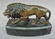 ANTIKER BRONZE LÖWE AUF