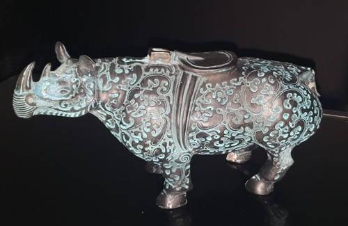 Antike bronze skulptur rhino - antike,