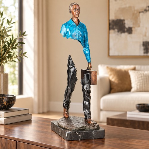 Bronze skulptur reisender - bronze,