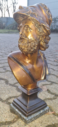Bronze büste menelaos - bronze,