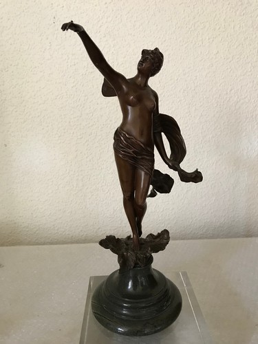 Jugendstil bronze figur - figur, nymphe